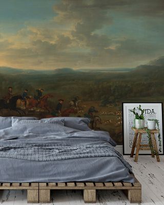 Fox Hound Views Rustic Wallpaper