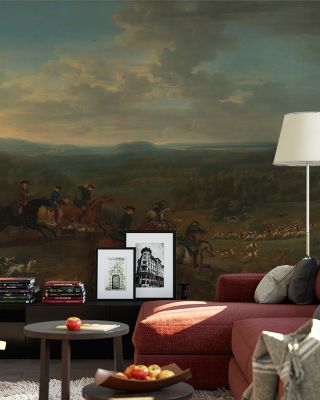 Fox Hound Views Rustic Wallpaper