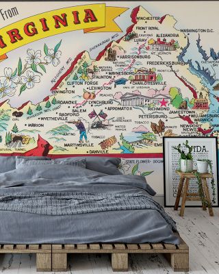 Greetings from Virginia Vintage Travel Wallpaper