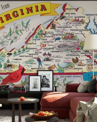 Greetings from Virginia Vintage Travel Wallpaper