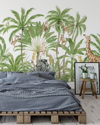 My Own Little Jungle Tropical Wallpaper