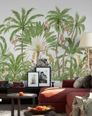 My Own Little Jungle Tropical Wallpaper