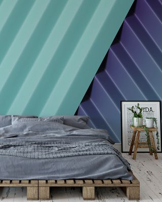 Pleated Blue Modern Wallpaper