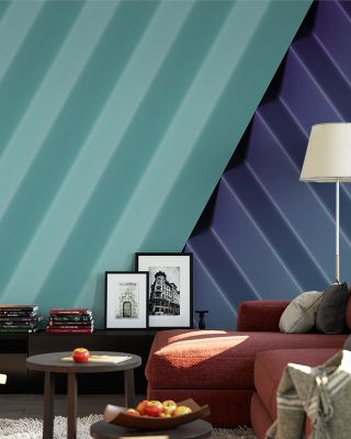 Pleated Blue Modern Wallpaper