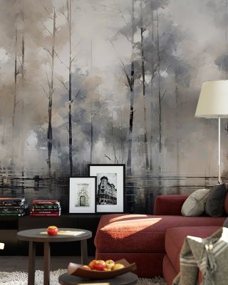 Rainy Suburbs Urban Landscape Wallpaper