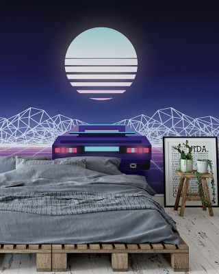 Retrowave Car Futuristic Wallpaper