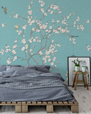 Song Birds Nature-Inspired Wallpaper