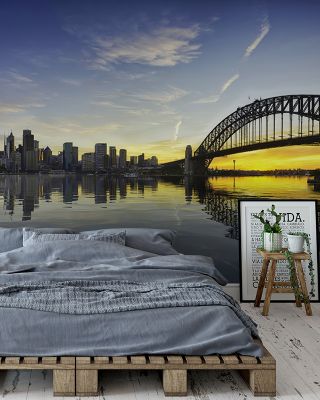 Sydney Sunset Urban Skyline Wallpaper