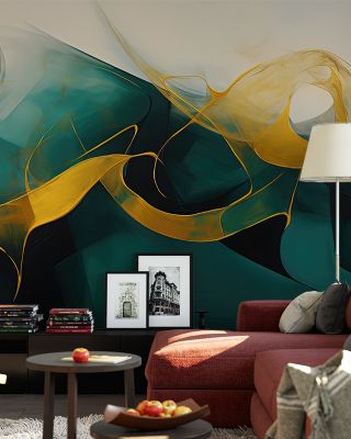 The Golden Line Elegant Wallpaper
