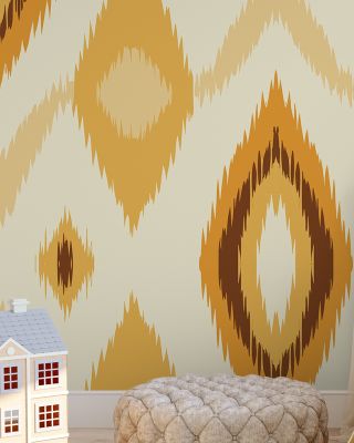 Retro 70s Ikat I Wallpaper