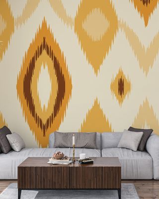Retro 70s Ikat I Wallpaper