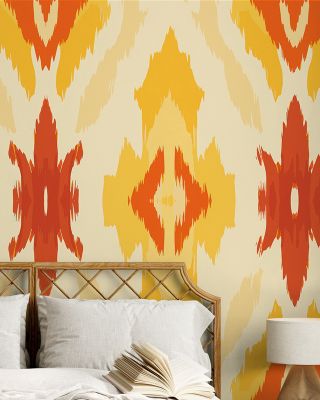 Retro 70s Ikat II Wallpaper