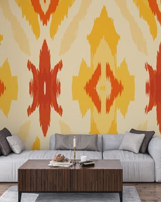 Retro 70s Ikat II Wallpaper