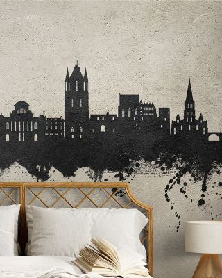 Angers France Skyline Concrete Wallpaper