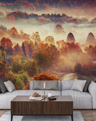 Autumn Mountain Morning Wallpaper
