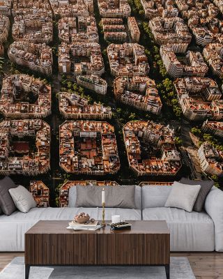 Barcelona Aerial Wallpaper
