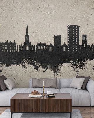 Bedford England Skyline Concrete Wallpaper