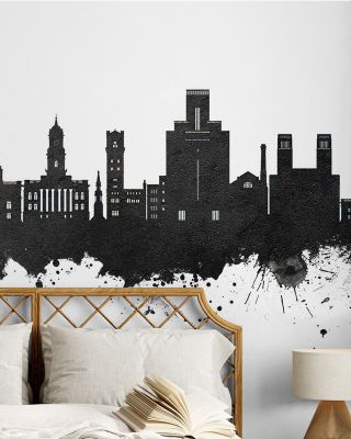 Birkehead England Skyline Black & White