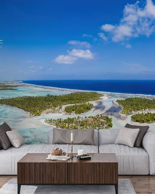 Blue Lagoon Tropical Escape Wallpaper