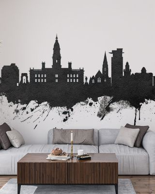 Bolton England Skyline Black & White