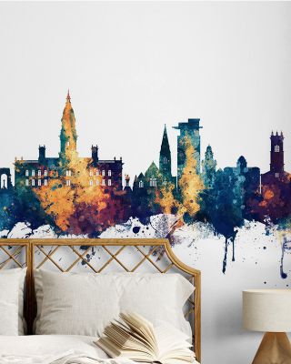 Bolton England Skyline Blue & Bronze