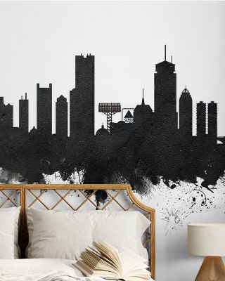 Boston Massachusetts Skyline Black & White