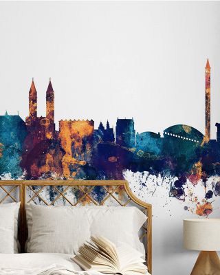 Bremen Germany Skyline Blue & Bronze
