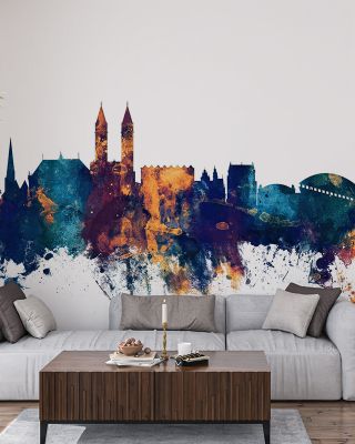 Bremen Germany Skyline Blue & Bronze