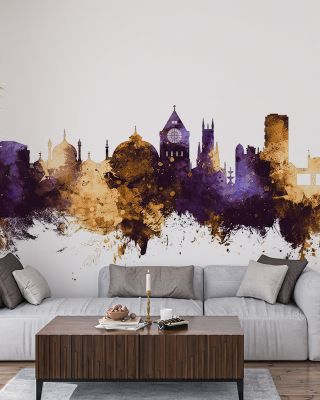 Brighton England Skyline Purple & Gold