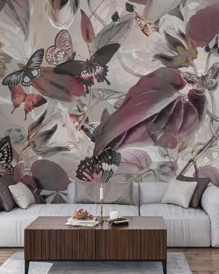 Butterfly Paradise Gray
