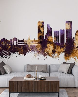 Caracas Skyline Purple & Gold