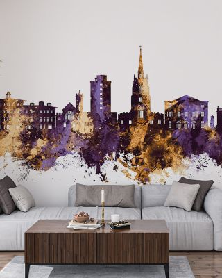 Chelmsford England Skyline Purple & Gold