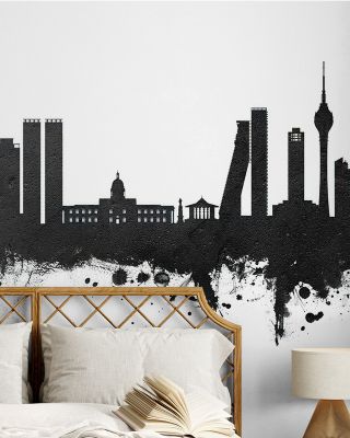 Colombo Sri Lanka Skyline Black & White