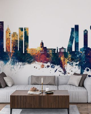 Colombo Sri Lanka Skyline Blue & Bronze