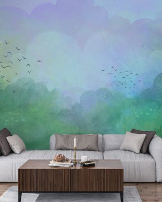 Dreamy Landscape, Powder Blue