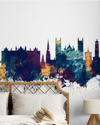 Exeter England Skyline Blue & Bronze