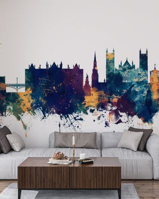 Exeter England Skyline Blue & Bronze
