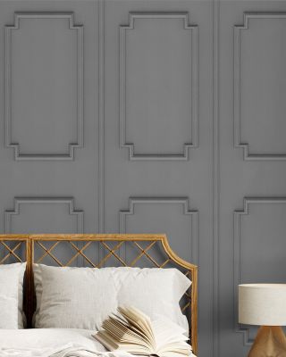 Faux Wall Panel Moulding, Soft Grey