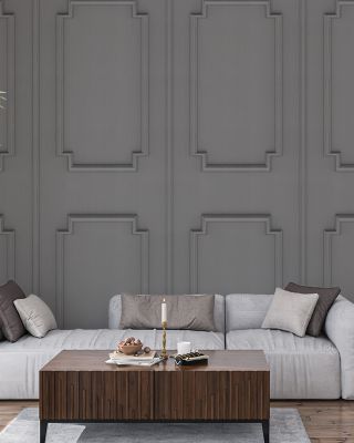 Faux Wall Panel Moulding, Soft Grey