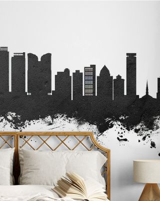 Fort Lauderdale Florida Skyline Black & White
