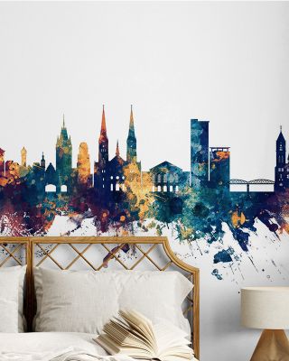 Freiburg Germany Skyline Blue & Bronze