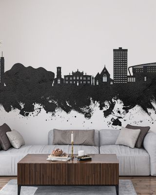Gateshead England Skyline Black & White