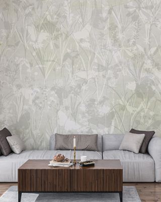 Herbals and Butterflies Double Silhouette Green