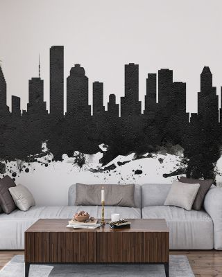 Houston Skyline Black & White
