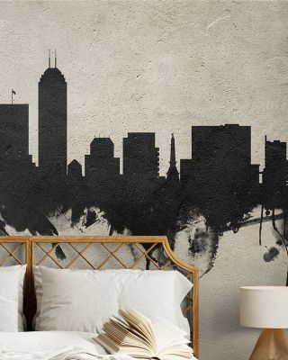 Indianapolis Indiana Skyline Concrete