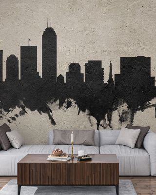 Indianapolis Indiana Skyline Concrete