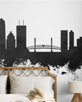 Jacksonville Florida Skyline Black & White