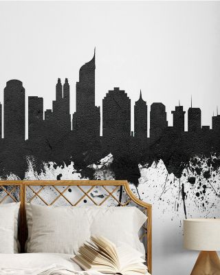 Jakarta Skyline Indonesia Black & White