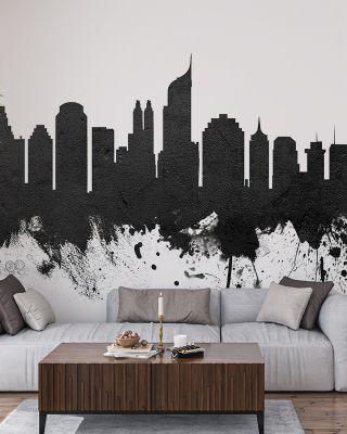 Jakarta Skyline Indonesia Black & White