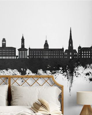 Karlsruhe Germany Skyline Black & White